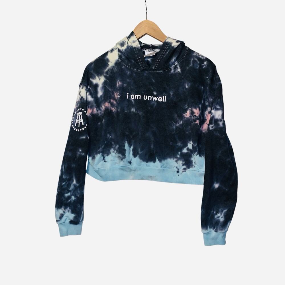 Barstool Sports Call Her Daddy I Am Unwell Cropped tie dye Hoodie